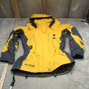 Columbia Titanium Jacket Women Small Yellow Waterproof Removable Liner Ski 3in1
